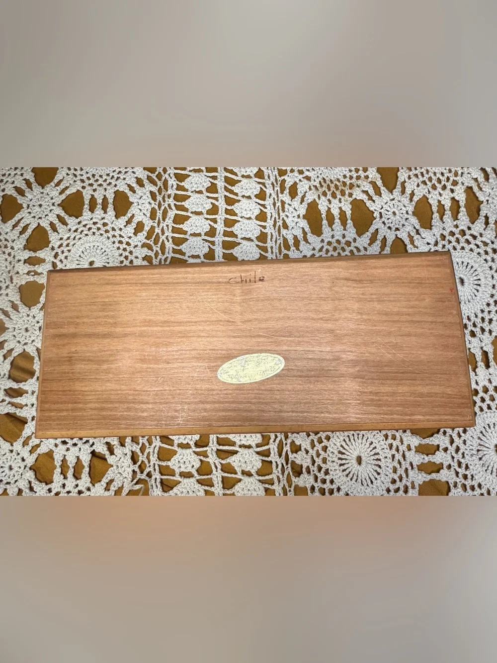 ✨ RARE FIND: Vintage Handcrafted Chilean Wood Trinket & Jewelry Box ✨